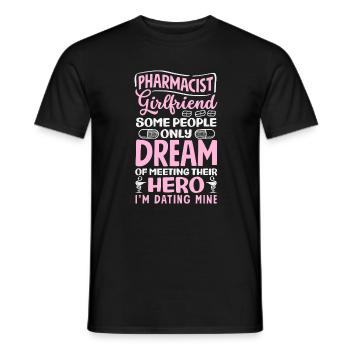 Pharmacienne, petite amie, héroïne, assistante à la pharmacie - T-shirt homme - noir - Devant - AI Model Male 178 light (178cm)