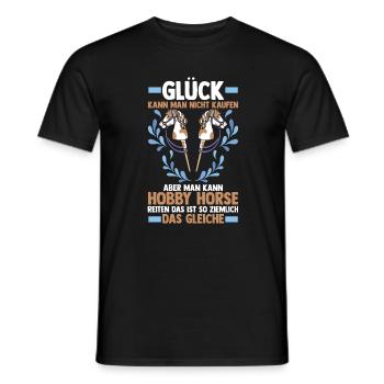 Steckenpferd Hobbyhorse Hobby Horsing - Männer T-Shirt - Schwarz - Vorne - AI Model Male 178 light (178cm)