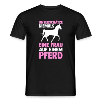 Reiten Pferdeliebhaber Reiterhof Pferde - Männer T-Shirt - Schwarz - Vorne - AI Model Male 178 light (178cm)