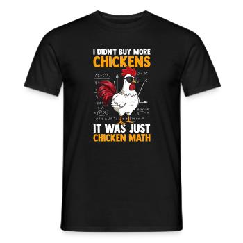 Fermier Coq, Volaille, Poulet Math, poulet - T-shirt homme - noir - Devant - AI Model Male 178 light (178cm)