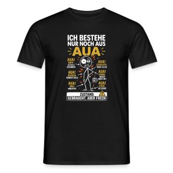 Aua Au Dem Alter entsprechen guter Zustand lustig  - Männer T-Shirt - Schwarz - Vorne - AI Model Male 178 light (178cm)