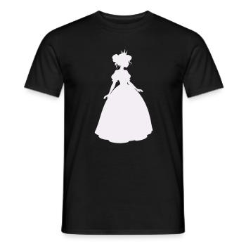 Prinzessin Silhouette im Ballkleid - Männer T-Shirt - Schwarz - Vorne - AI Model Male 178 light (178cm)