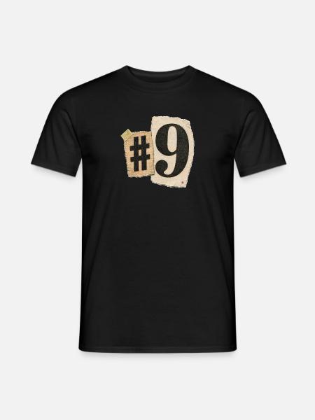 Number Nine Collage Typography - Men's T-Shirt - black
