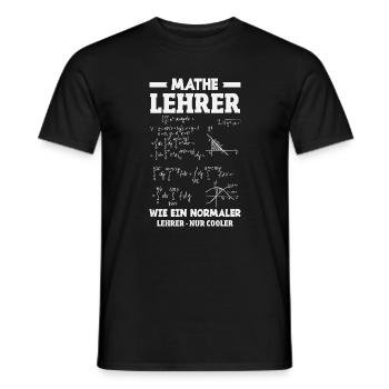 Mathe Lehrer Nur Cooler - Männer T-Shirt - Schwarz - Vorne - AI Model Male 178 light (178cm)