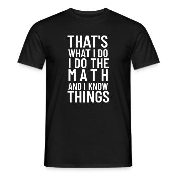 Funny Math Teacher Mathematics Lover Gift for Nerd - Men's T-Shirt - black - Front - AI Model Male 178 light (178cm)