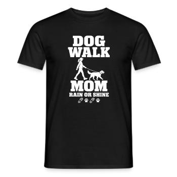 Hundemama Gassi – Dog Walk Mom Rain or Shine - Männer T-Shirt - Schwarz - Vorne - AI Model Male 178 light (178cm)