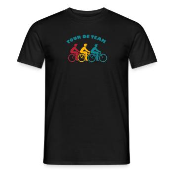 Tour de Team - Bicycle Design - T-shirt homme - noir - Devant - AI Model Male 178 light (178cm)