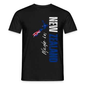 Fabriqué en Nouvelle-Zélande, j’adore la Nouvelle-Zélande - T-shirt homme - noir - Devant - AI Model Male 178 light (178cm)