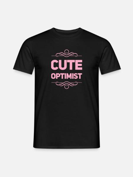 Cute Optimist - Männer T-Shirt - Schwarz