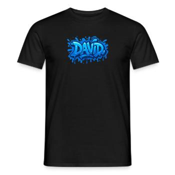 Graffiti  DAVID Prénom cadeau idéal imprimable - T-shirt homme - noir - Devant - AI Model Male 178 light (178cm)