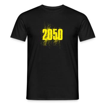 Number 2050 - Männer T-Shirt - Schwarz - Vorne - AI Model Male 178 light (178cm)