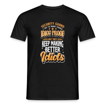 Profession de sécurité équipe de nuit - T-shirt homme - noir - Devant - AI Model Male 178 light (178cm)