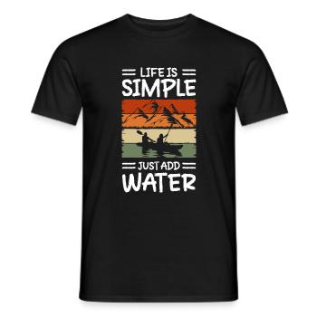 Boot Wassersport Ruderverein Steuermann - Männer T-Shirt - Schwarz - Vorne - AI Model Male 178 light (178cm)