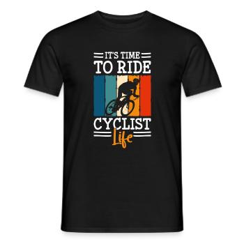Cycling Sport Cyclists Cycling - Men's T-Shirt - black - Front - AI Model Male 178 light (178cm)