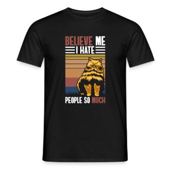 Haine de la foule Misanthrope Ironie - T-shirt homme - noir - Devant - AI Model Male 178 light (178cm)