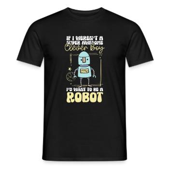 Android Mechanics Robotics Technician - Men's T-Shirt - black - Front - AI Model Male 178 light (178cm)