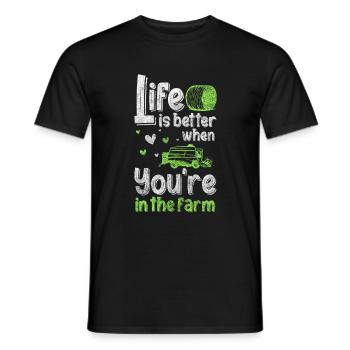 Harvest Worker Farm Farmer - Men's T-Shirt - black - Front - AI Model Male 178 light (178cm)