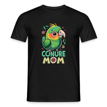 Perruche Perruche Maman - T-shirt homme - noir - Devant - AI Model Male 178 light (178cm)