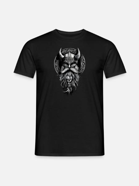 Wotan Odin Allvater Germanen Wikinger God Gott - Männer T-Shirt - Schwarz