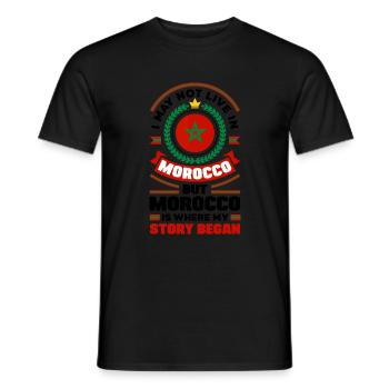 Marokko Marokko Marokko Marokko Flagge Zitat - Männer T-Shirt - Schwarz - Vorne - AI Model Male 178 light (178cm)
