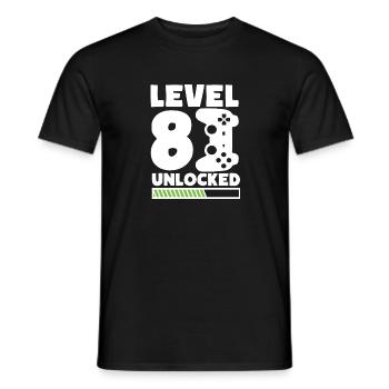 8th Birthday Gamer Level 8 - Men's T-Shirt - black - Front - AI Model Male 178 light (178cm)
