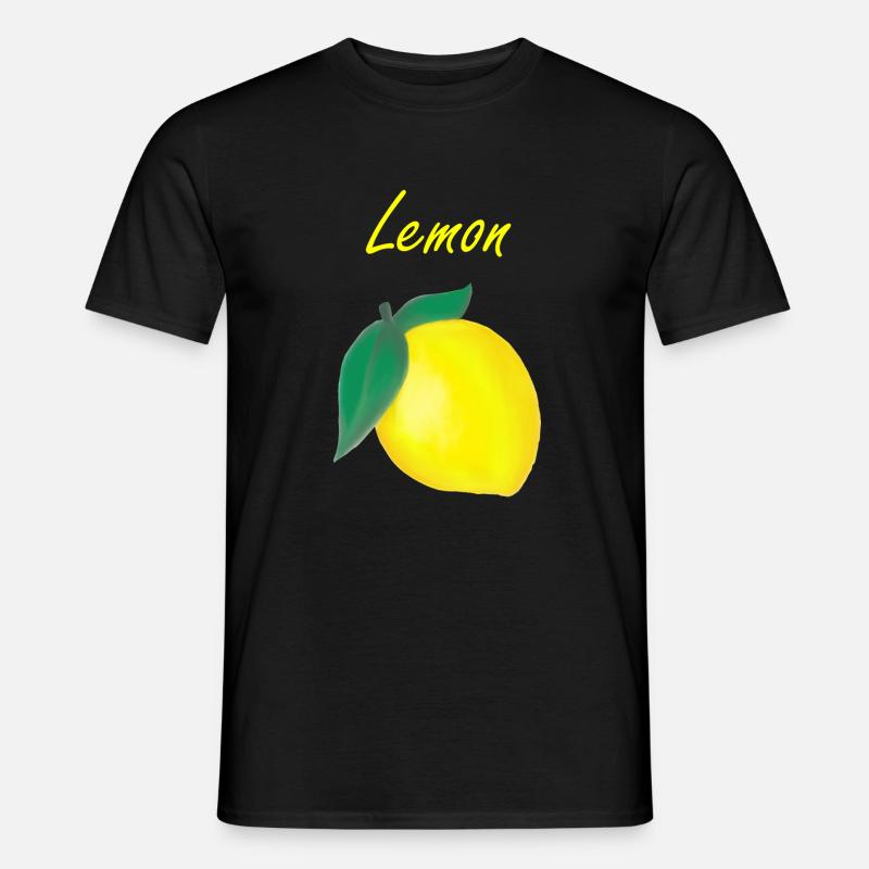 Lemon - Zitrone - Männer T-Shirt - Schwarz