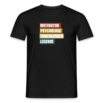 Lustiger Taucher Tauchlehrer Spruch - Männer T-Shirt - Schwarz - Vorne - AI Model Male 178 light (178cm)