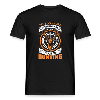 Citation Citation Bowhunting Tea Fun Mon régime de retraite - T-shirt homme - noir - Devant - AI Model Male 178 light (178cm)