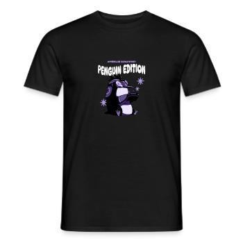 Official Sleep Shirt Penguin Pajamas - Men's T-Shirt - black - Front - AI Model Male 178 light (178cm)