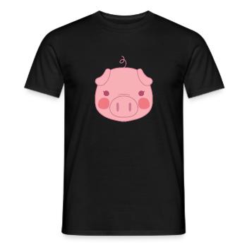 Porc - T-shirt homme - noir - Devant - AI Model Male 178 light (178cm)