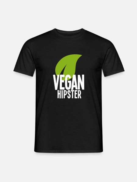 Vegan Hipster - Men's T-Shirt - black