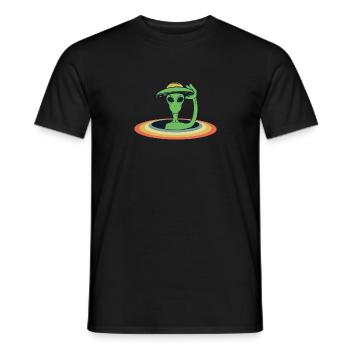 alien hat - Men's T-Shirt - black - Front - AI Model Male 178 light (178cm)