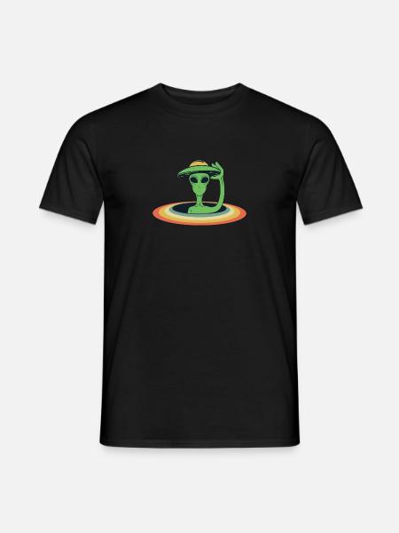 alien hat - Men's T-Shirt - black