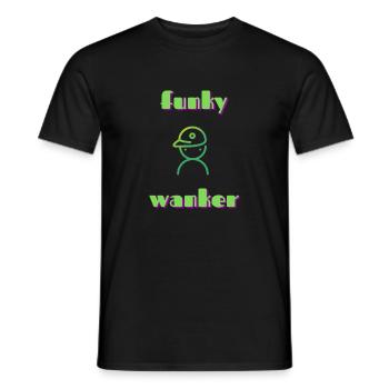 funky wanker - Männer T-Shirt - Schwarz - Vorne - AI Model Male 178 light (178cm)