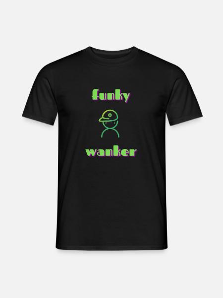 funky wanker - Men's T-Shirt - black
