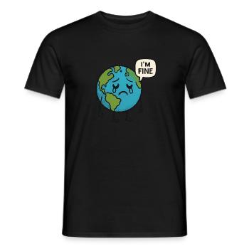 Sad Earth - Männer T-Shirt - Schwarz - Vorne - AI Model Male 178 light (178cm)
