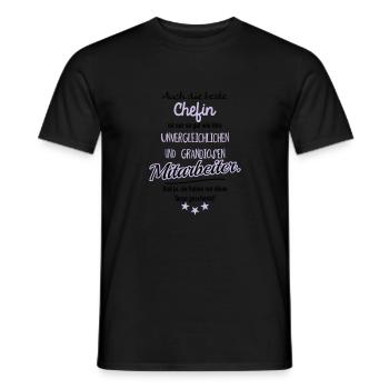 Beste Chefin Tasse - Männer T-Shirt - Schwarz - Vorne - AI Model Male 178 light (178cm)