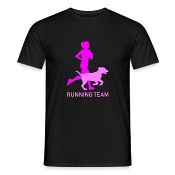 Running team - Men's T-Shirt - black - Front - AI Model Male 178 light (178cm)