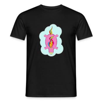 Einhorn - Männer T-Shirt - Schwarz - Vorne - AI Model Male 178 light (178cm)