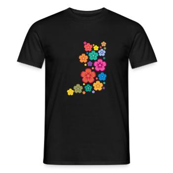 New Age Flower Power - Männer T-Shirt - Schwarz - Vorne - AI Model Male 178 light (178cm)