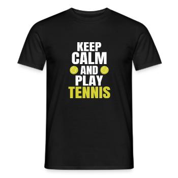 Dites tennis wimbledon - T-shirt homme - noir - Devant - AI Model Male 178 light (178cm)