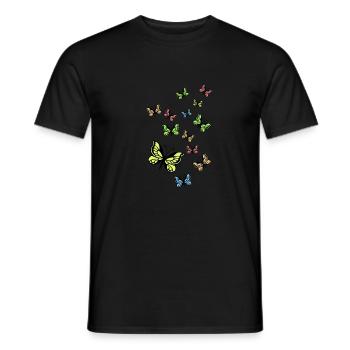 Schmetterlinge - Männer T-Shirt - Schwarz - Vorne - AI Model Male 178 light (178cm)