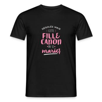 Cette fille canon evjf - T-shirt homme - noir - Devant - AI Model Male 178 light (178cm)