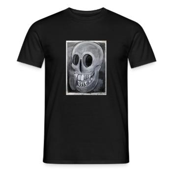 laughing skull 2 - Men's T-Shirt - black - Front - AI Model Male 178 light (178cm)