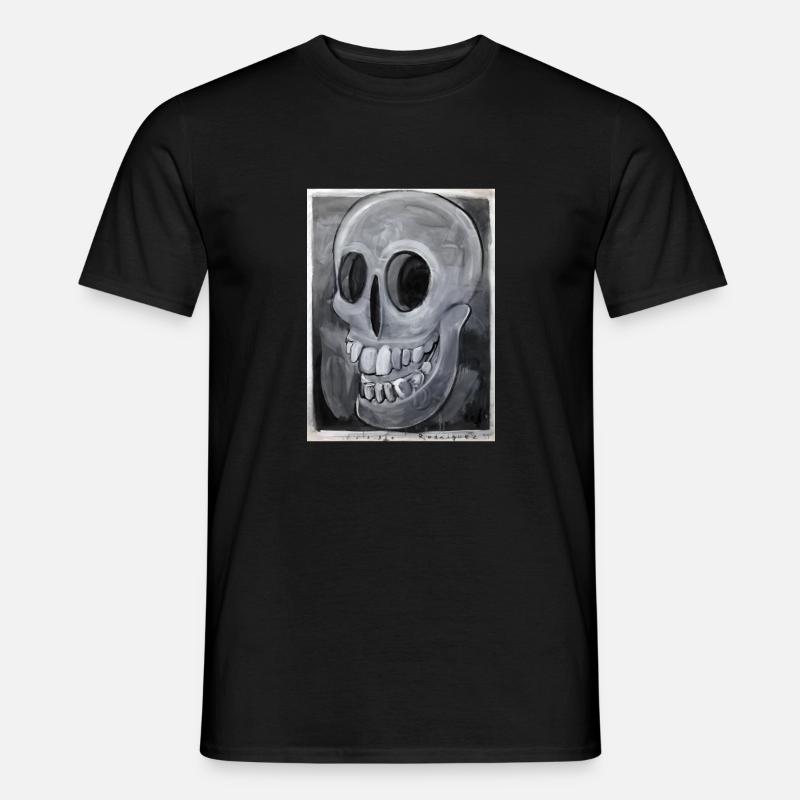 Lachender Schädel 2 - Männer T-Shirt - Schwarz