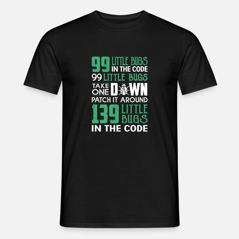99 little bug in the code - T-shirt homme - noir