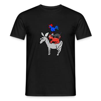 Les musiciens de la ville de Brême - T-shirt homme - noir - Devant - AI Model Male 178 light (178cm)