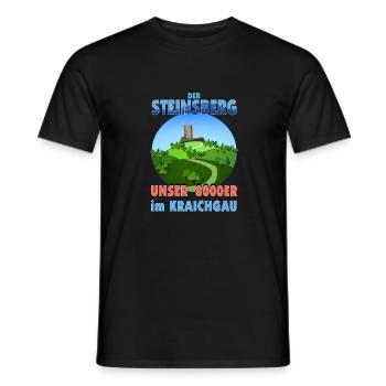 Steinsberg Kraichgau Sinsheim Baden Nordbaden - Männer T-Shirt - Schwarz - Vorne - AI Model Male 178 light (178cm)