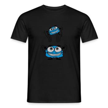 Papa Monster throws child - Men's T-Shirt - black - Front - AI Model Male 178 light (178cm)