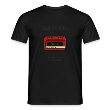 Retro 8-Bit Pixel Art Music Tape - Men's T-Shirt - black - Front - AI Model Male 178 light (178cm)